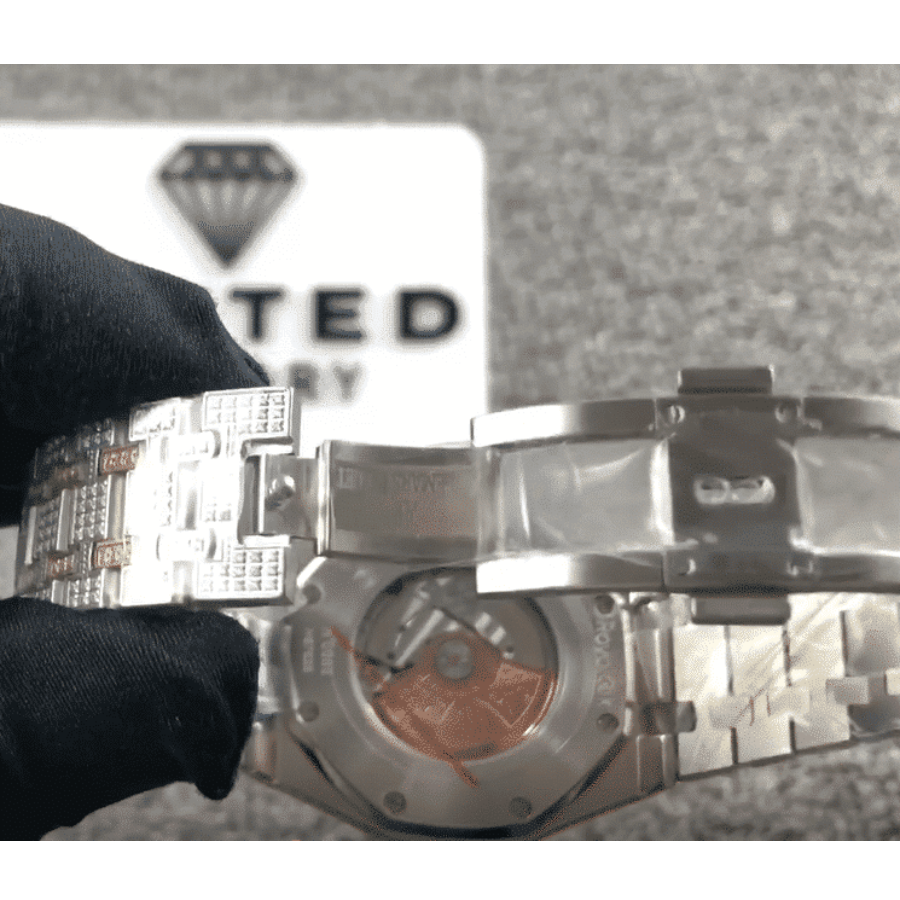 AP Royal Oak Iced Out Two-Tone 15400SR.OO.1220SR.01 Master Replica 1: Compact 993
