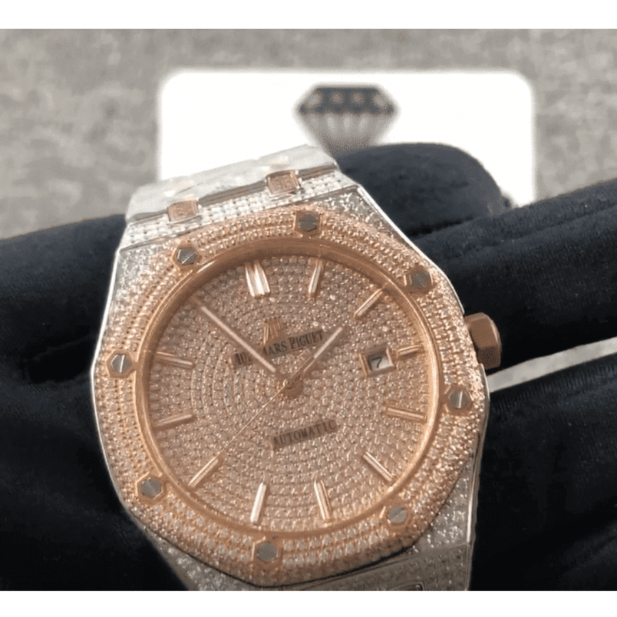 AP Royal Oak Iced Out Two-Tone 15400SR.OO.1220SR.01 Master Replica 1: Compact 993