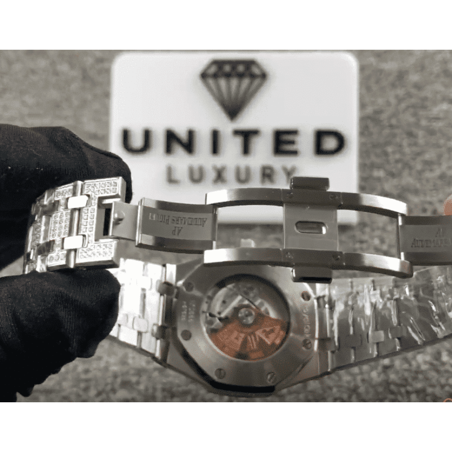Audemars Piguet Royal Oak 15400 “Iced Out” Super Clone Perfect Clone Quality Packable 1002