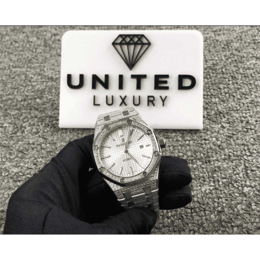 Audemars Piguet Royal Oak 15400 “Iced Out” Super Clone Perfect Clone Quality Packable 1002