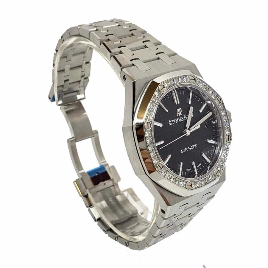 ModernLook Audemars Piguet Royal Oak 15451ST “Diamond Bezel Silver Dial” Ultra Fine Replica 1004