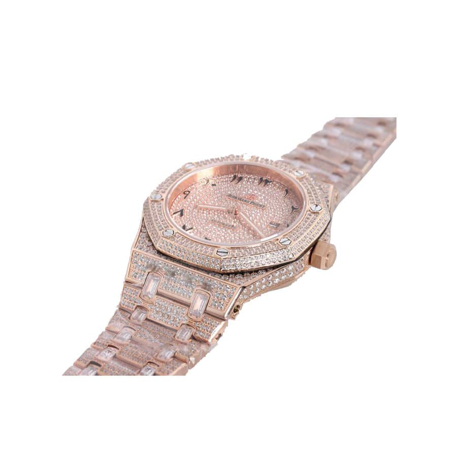 Minimalist Audemars Piguet Royal Oak AP160SF296 “Iced Out Rose Gold” Top Grade Replica 1010