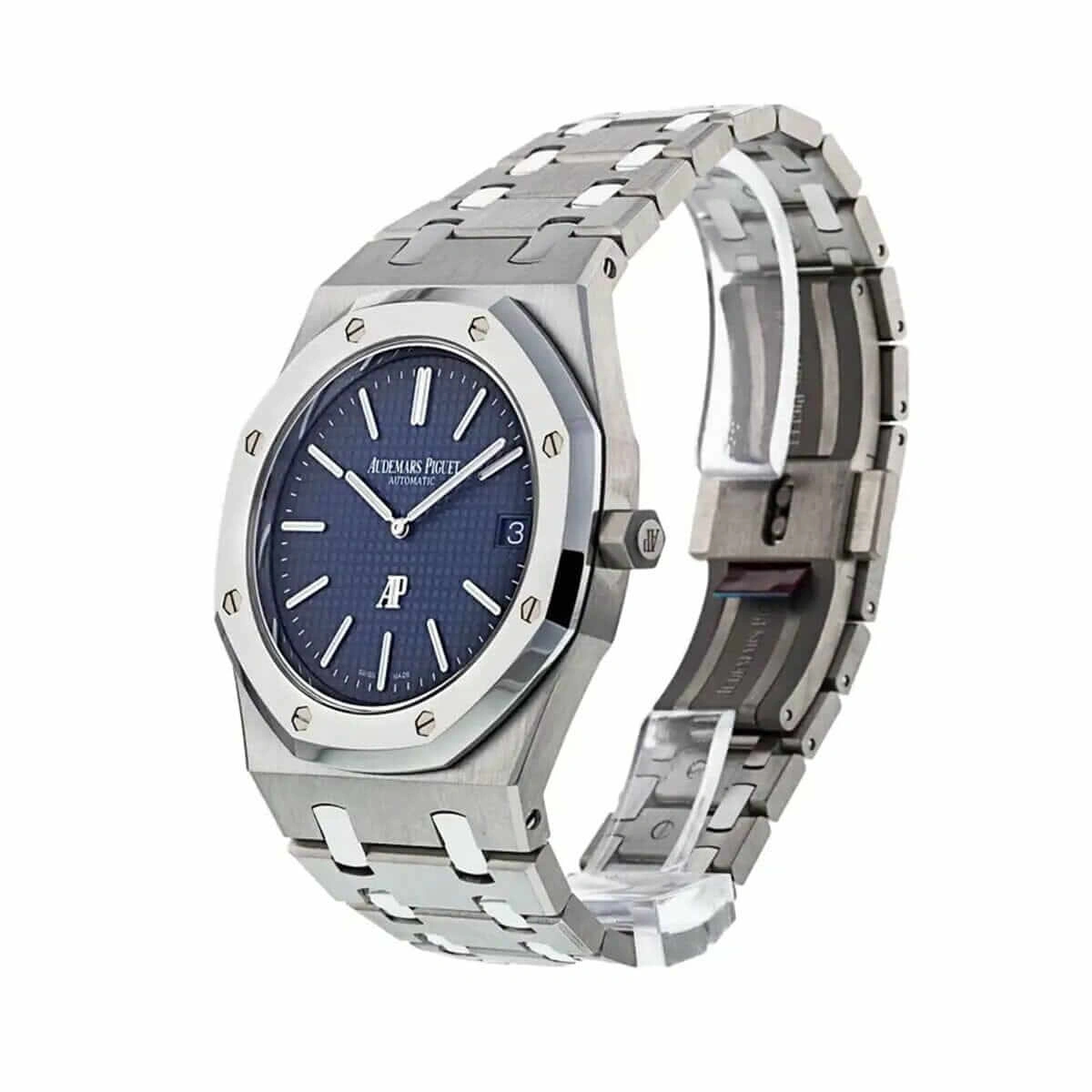 Practical Audemars Piguet Royal Oak “Jumbo” Extra-Thin 16202ST “Blue Dial” Masterpiece Replica 17
