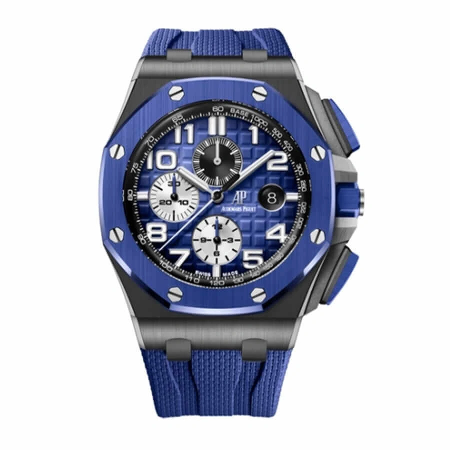 NewStyle Audemars Piguet Royal Oak Offshore Chronograph 26405CE.OO.A002CA.01 “Black & Blue” Near  Replica 132