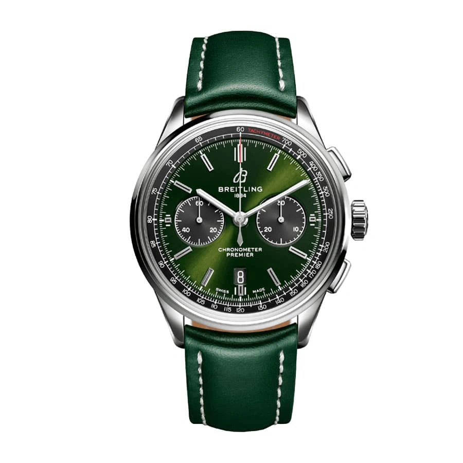 RelaxedFit Breitling Premier B01 Chronograph AB0118A11L1X1 “Green Dial” Precision Duplicate 1: 173