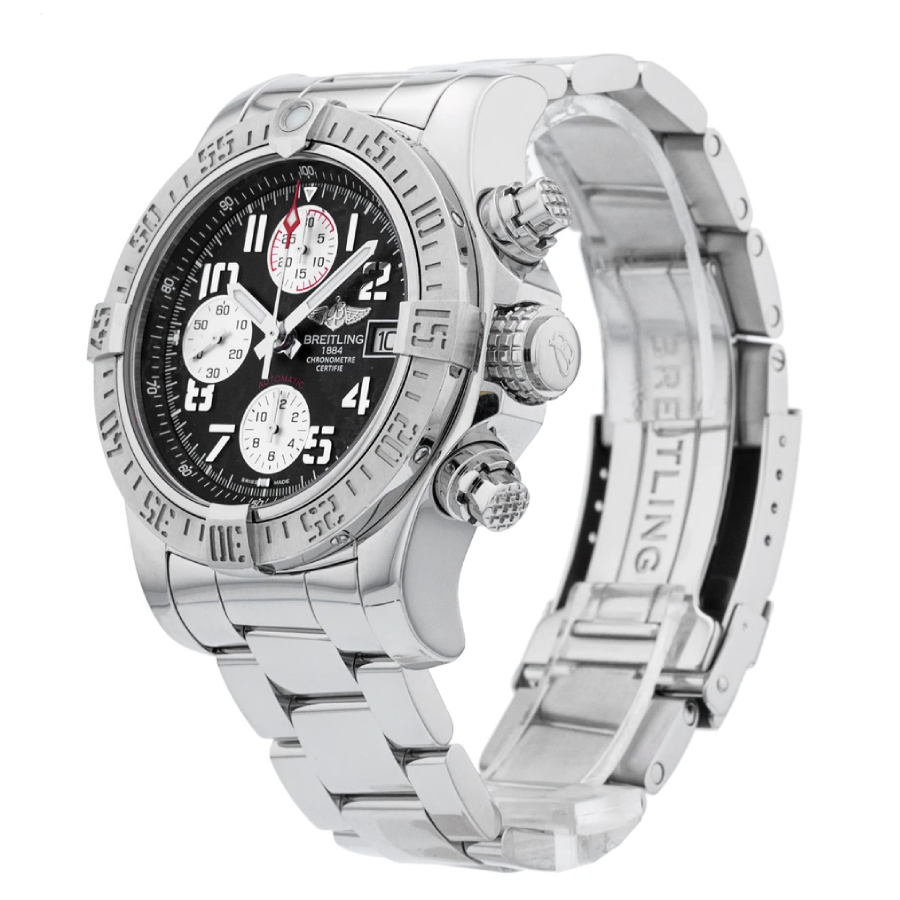 Breitling Super Avenger II A13370 “Black Dial”  Duplicate Edition Neat 170
