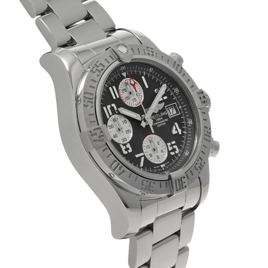 Breitling Super Avenger II A13370 “Black Dial”  Duplicate Edition Neat 170