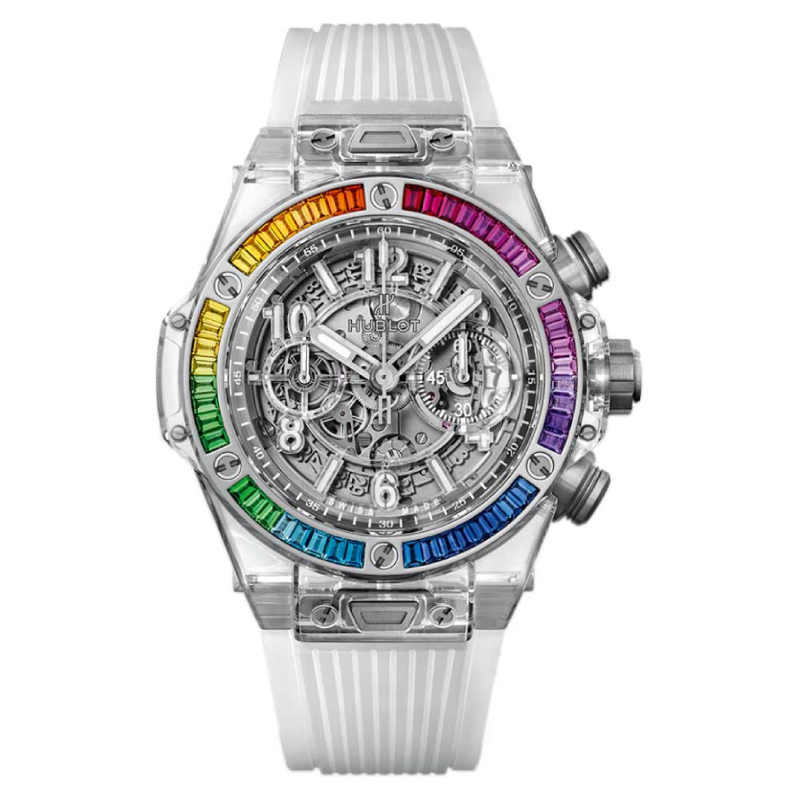 Refined Hublot Big Bang Unico “Rainbow” Sapphire Case 411.JX.4803.RT.4099 True to  Copy 1019