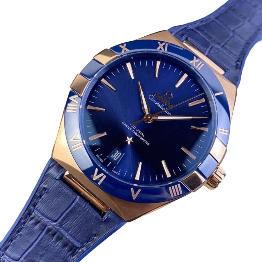 Omega Constellation Blue Strap 131.53.39.20.08.001 Near  Replica ComfortFit 251