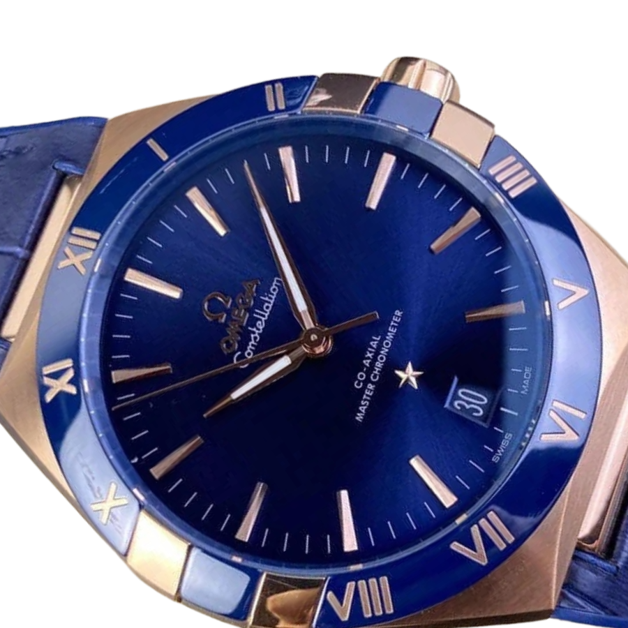 Omega Constellation Blue Strap 131.53.39.20.08.001 Near  Replica ComfortFit 251