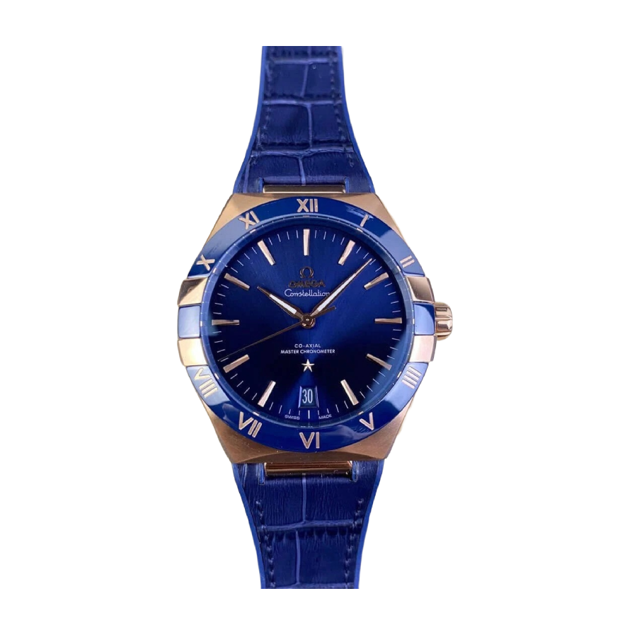 Omega Constellation Blue Strap 131.53.39.20.08.001 Near  Replica ComfortFit 251