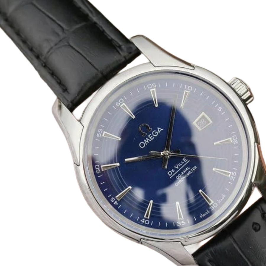 Comfortable Omega De Ville Dark Blue Dial 431.33.41.21.03.001 Perfect Clone Edition 258
