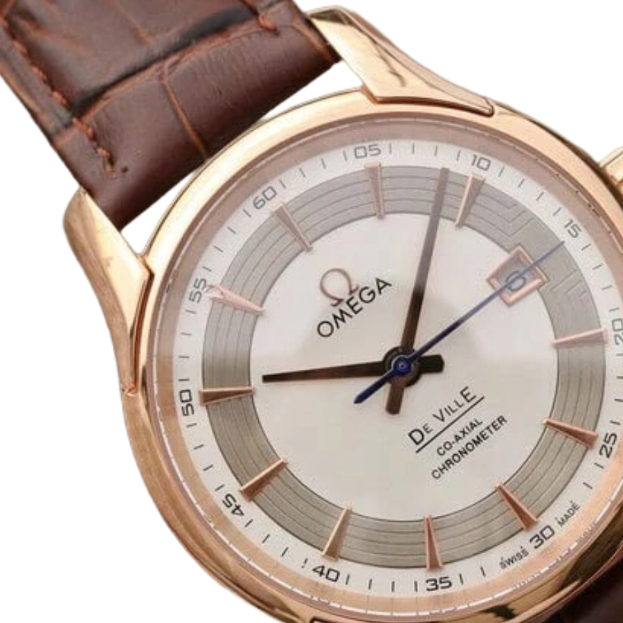 TopPick Omega De Ville Rose Gold Case 431.63.41.21.02.001 Swiss Super Clone 267