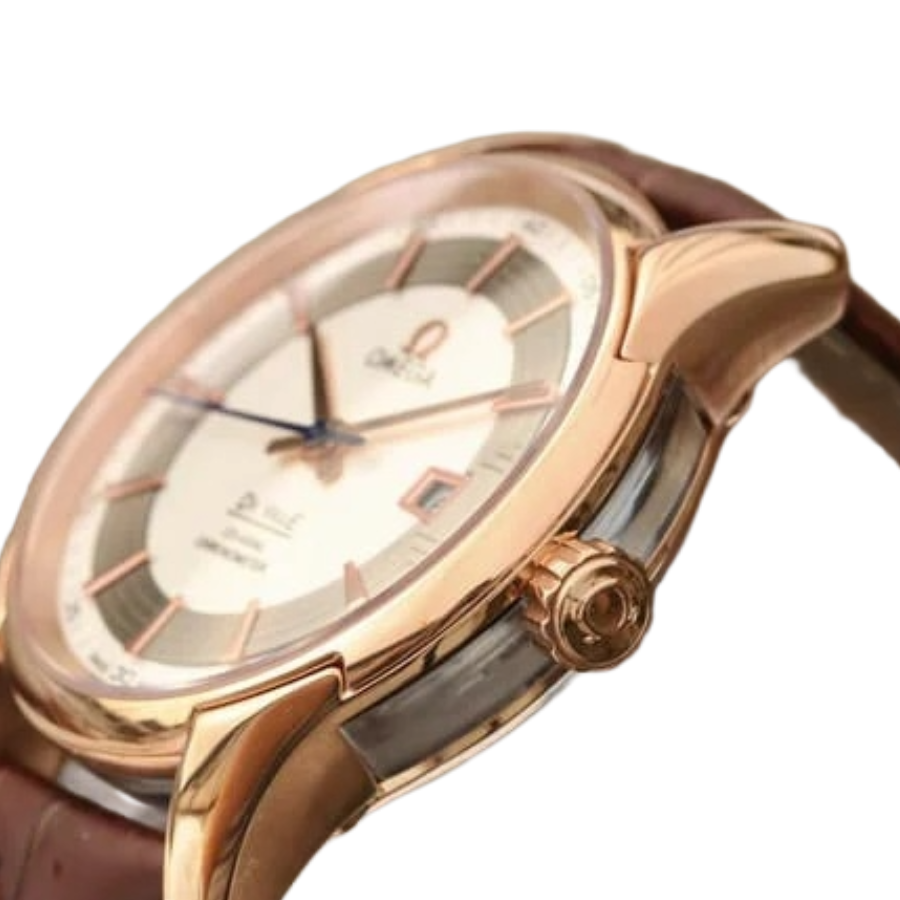 TopPick Omega De Ville Rose Gold Case 431.63.41.21.02.001 Swiss Super Clone 267