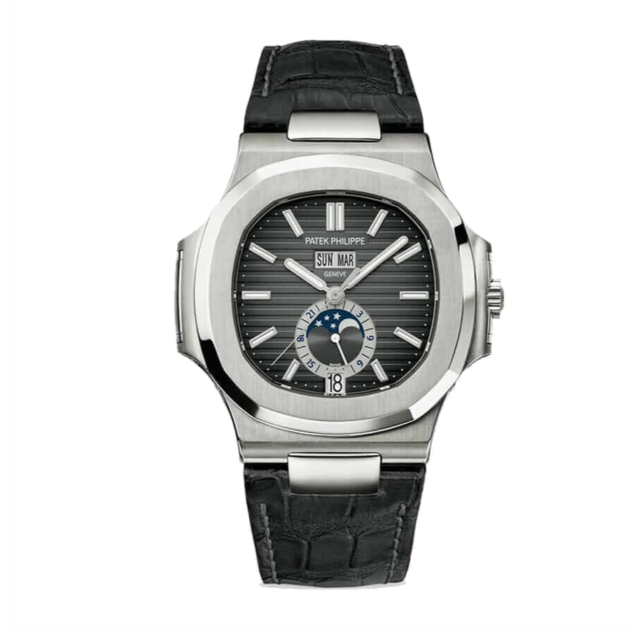 SmoothTexture Patek Philippe Annual Calendar Chronograph 5960P-016 “Platinum Grey Dial” Deluxe Replica Edition 342