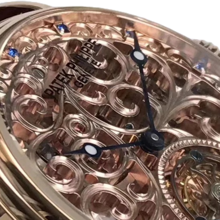 Seasonal Patek Philippe Grand Complications Tourbillon Sapphire Rose Gold Ultra Fine Replica 382