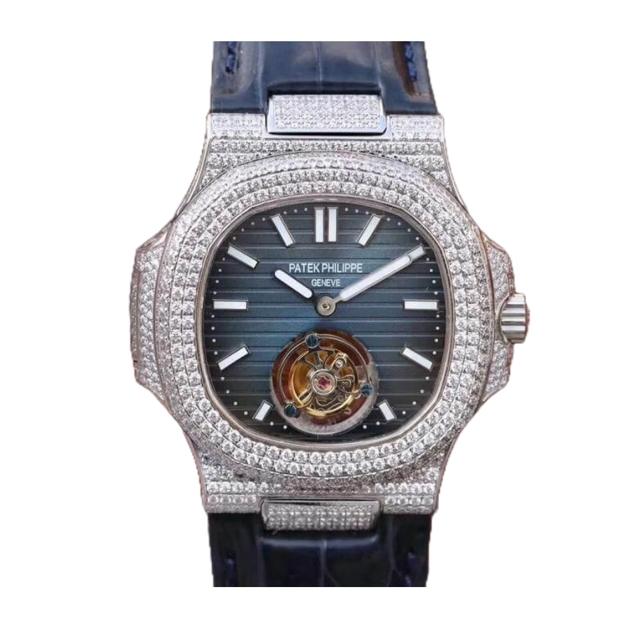 Lightweight Patek Philippe Nautilus 5711 Tourbillon “Jumbo” Blue Dial Super Accurate Clone 387