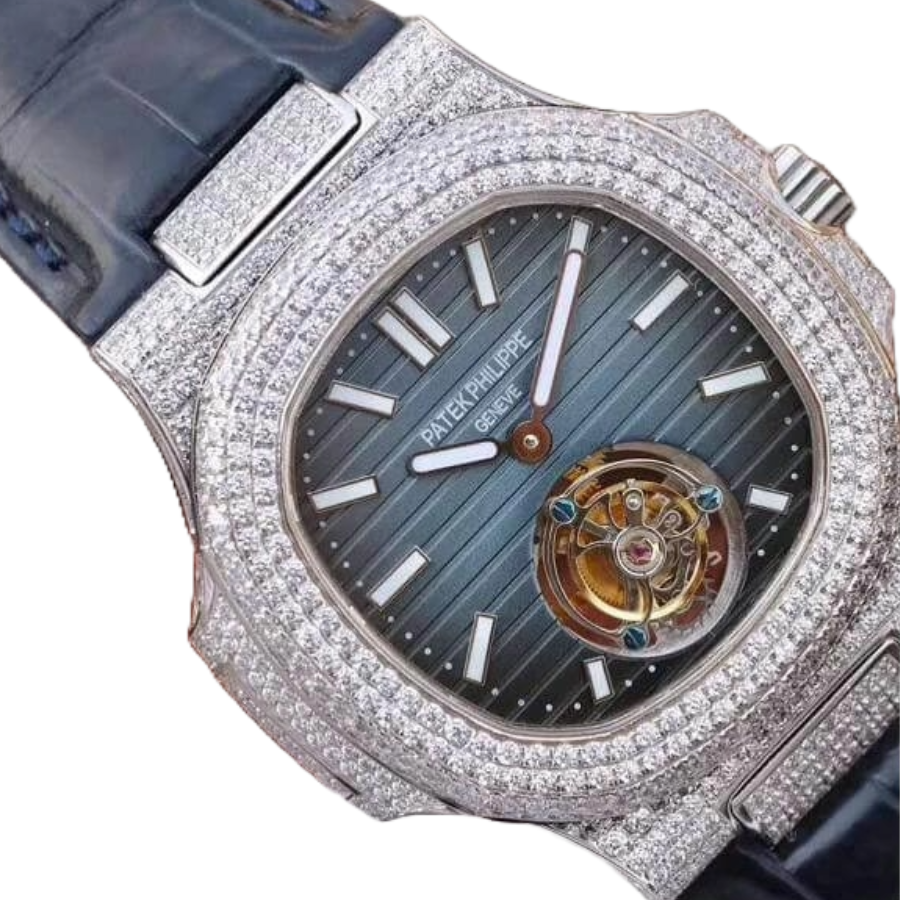 Lightweight Patek Philippe Nautilus 5711 Tourbillon “Jumbo” Blue Dial Super Accurate Clone 387