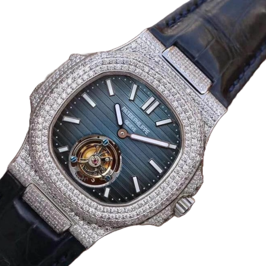 Lightweight Patek Philippe Nautilus 5711 Tourbillon “Jumbo” Blue Dial Super Accurate Clone 387