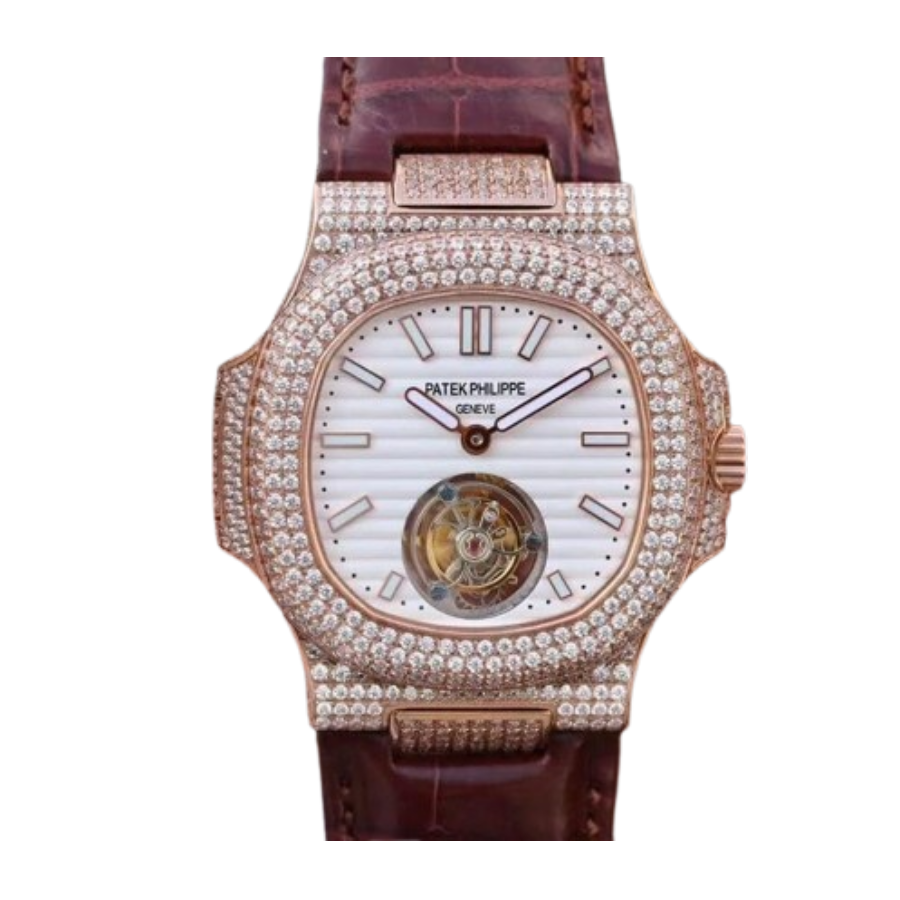 Patek Philippe Nautilus 5711 Tourbillon “Jumbo” Rose Gold Top Grade Clone 1: EasyCare 393