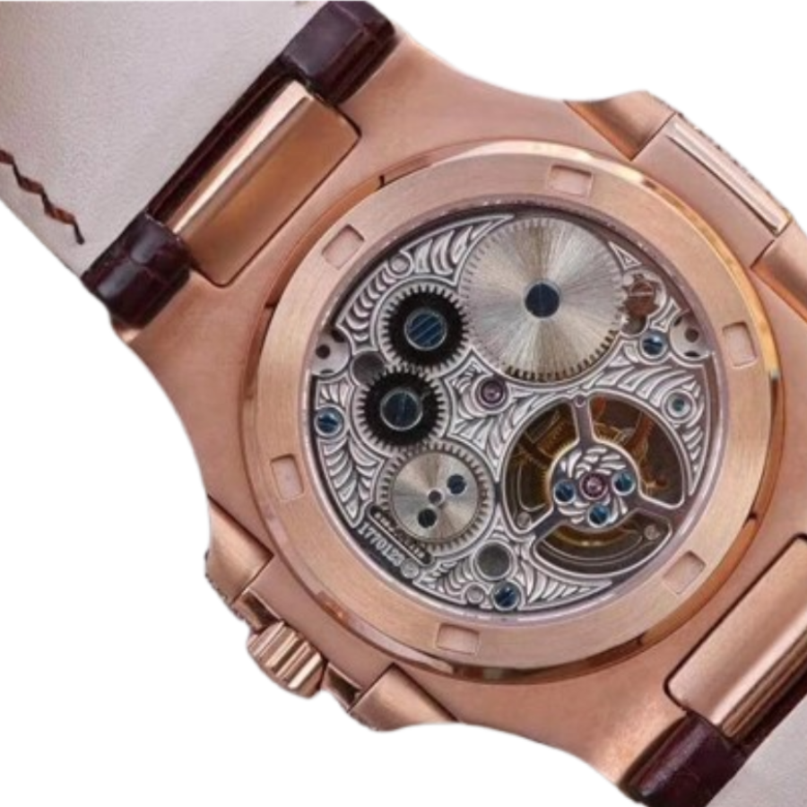 Patek Philippe Nautilus 5711 Tourbillon “Jumbo” Rose Gold Top Grade Clone 1: EasyCare 393