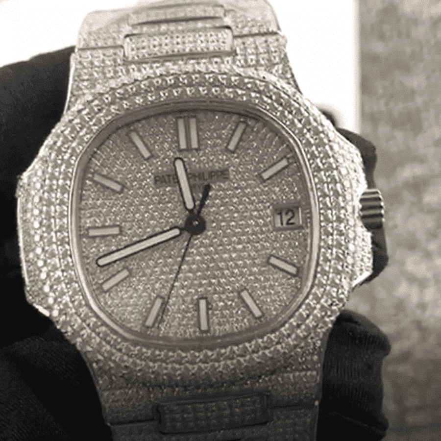 Patek Philippe Nautilus “Iced Out” 5719 10G Authentic Copy 1: GoAnywhere 1036