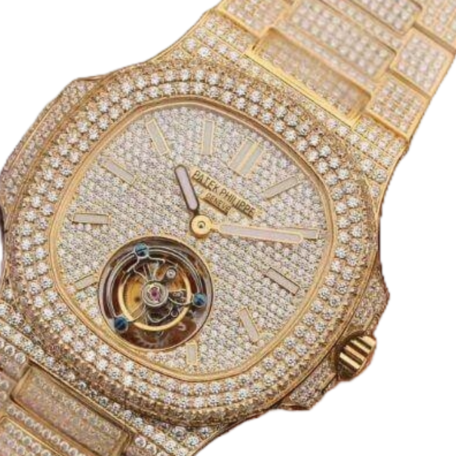 Snug Patek Philippe Nautilus Tourbillon Yellow Gold 5711 Authentic Copy 1: 436