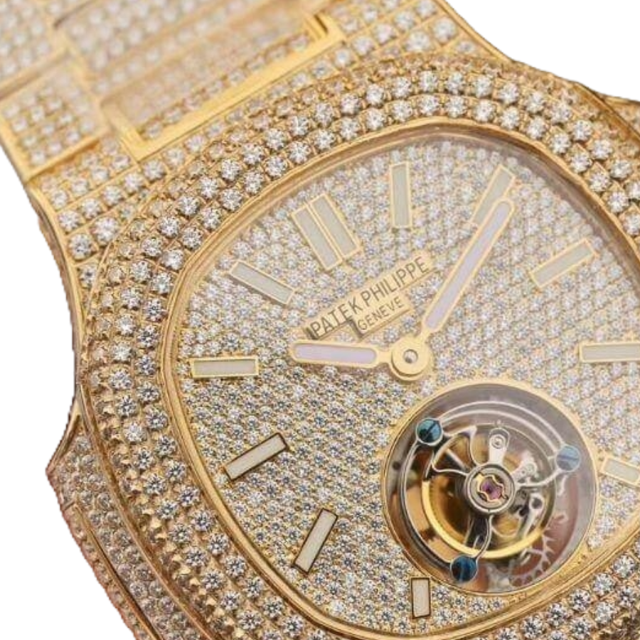 Snug Patek Philippe Nautilus Tourbillon Yellow Gold 5711 Authentic Copy 1: 436