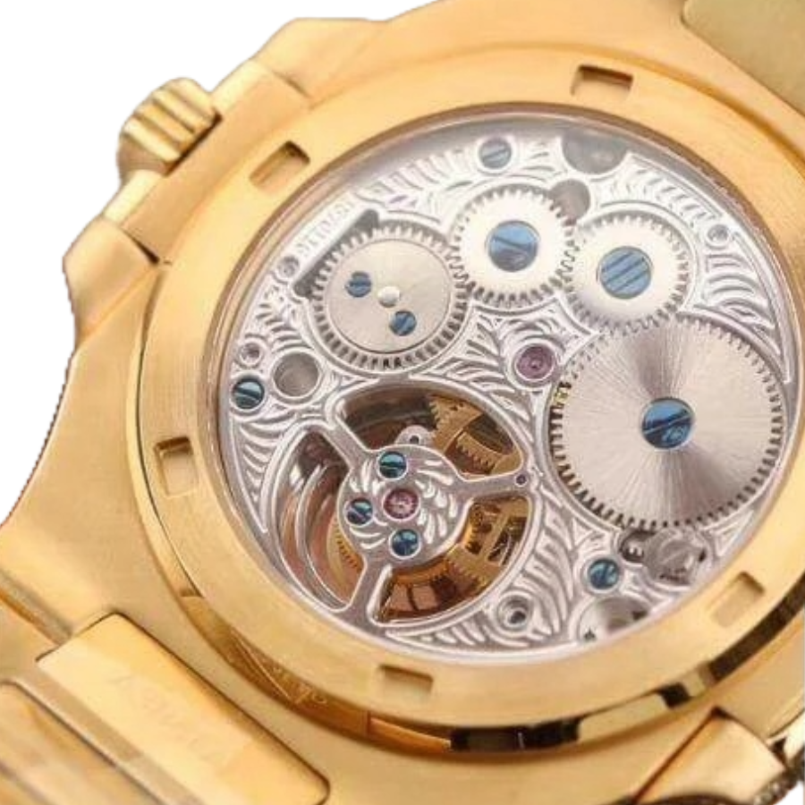 Snug Patek Philippe Nautilus Tourbillon Yellow Gold 5711 Authentic Copy 1: 436