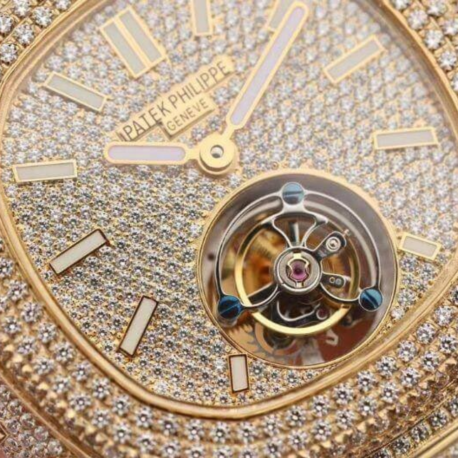 Snug Patek Philippe Nautilus Tourbillon Yellow Gold 5711 Authentic Copy 1: 436
