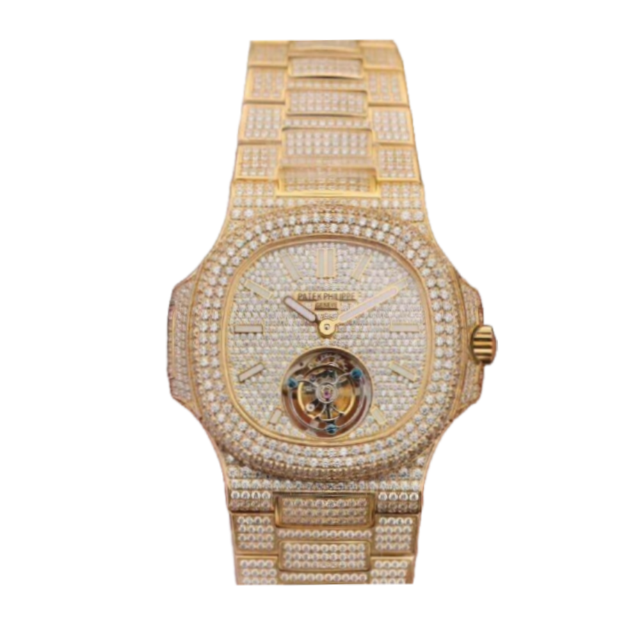 Snug Patek Philippe Nautilus Tourbillon Yellow Gold 5711 Authentic Copy 1: 436
