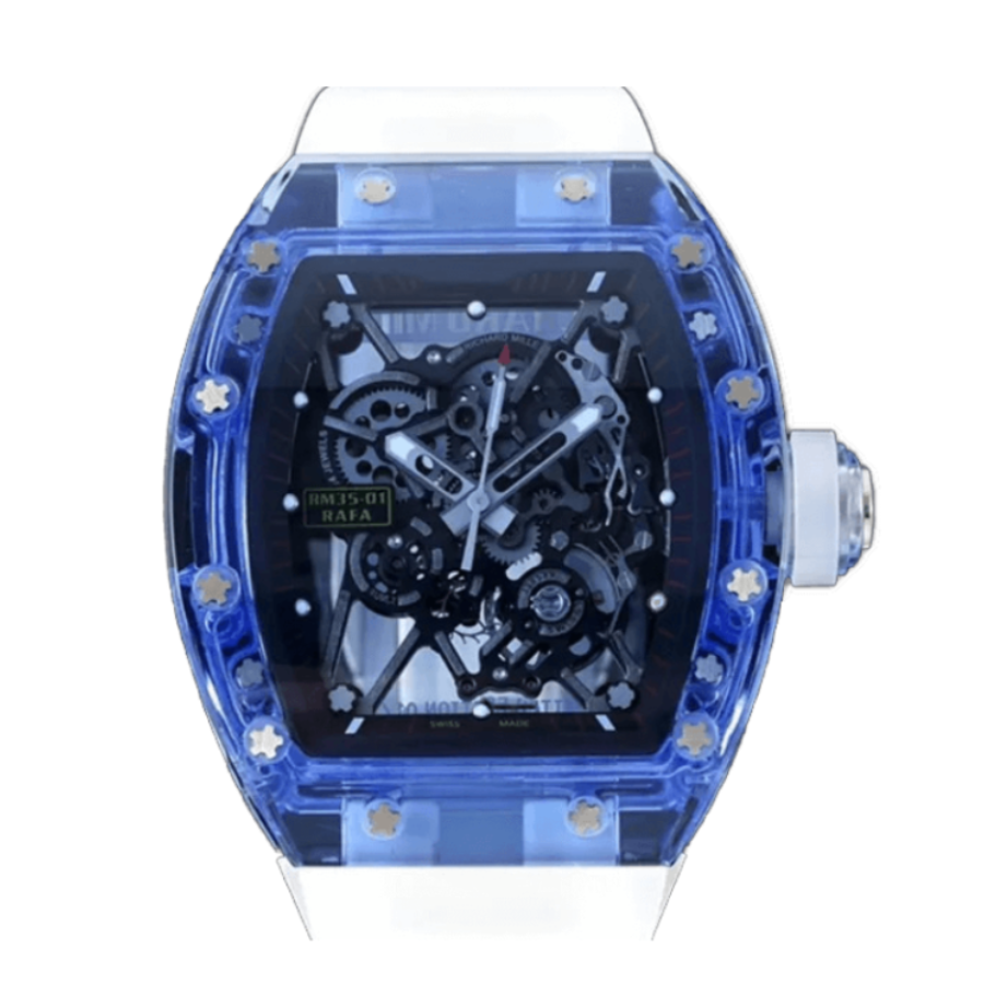 Durable Richard Mille RM 35-02 “Blue and White Quartz TPT” Collector’s Copy 1: 483