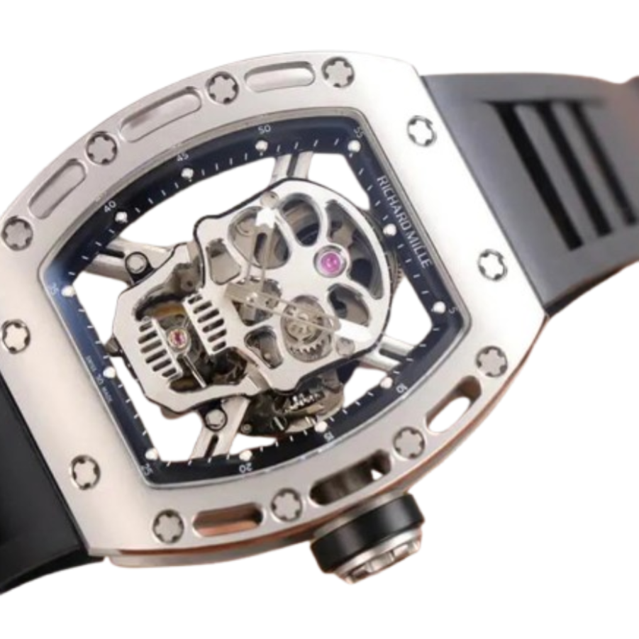 Richard Mille RM 52-01 Tourbillon “Skull” Grey Exclusive Clone Edition ZipUp 488