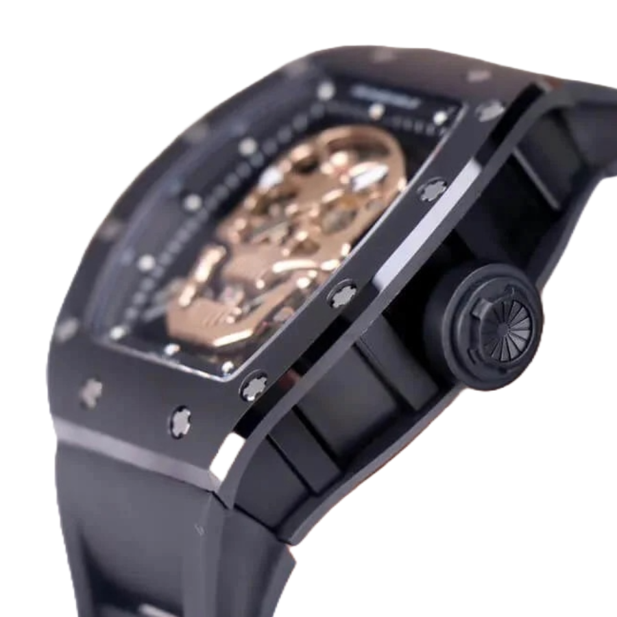 NewStyle Richard Mille RM 52-01 Tourbillon “Skull” Rose Gold Luxury Clone Quality 491