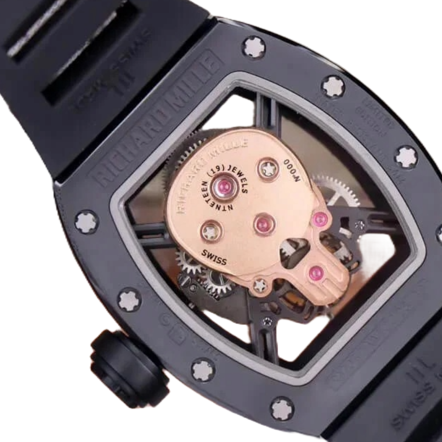 NewStyle Richard Mille RM 52-01 Tourbillon “Skull” Rose Gold Luxury Clone Quality 491