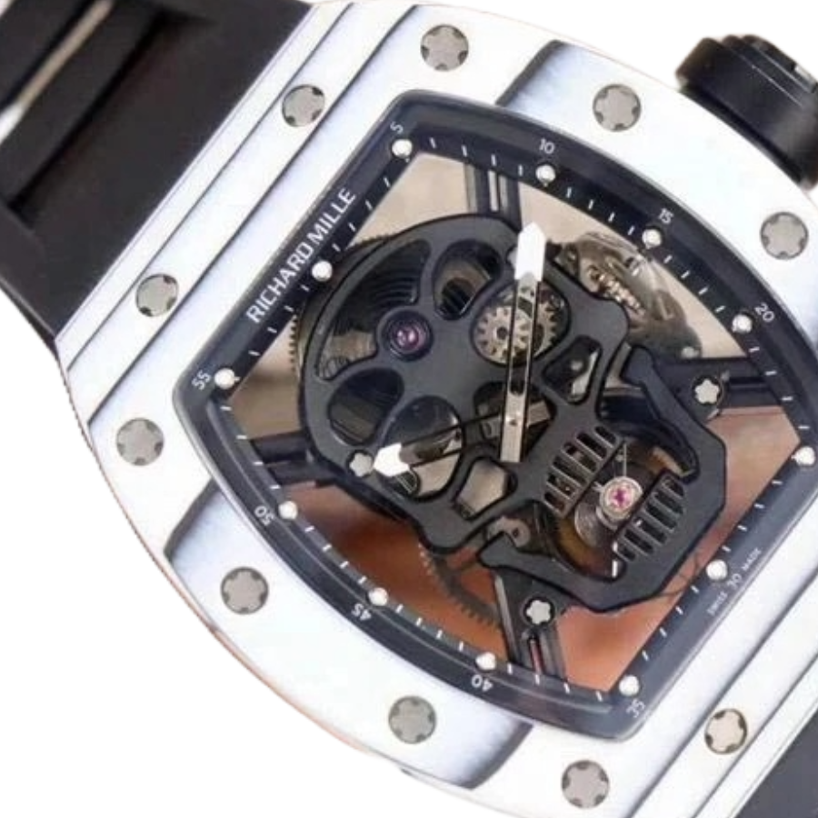FlexibleFit Richard Mille RM 52-01 Tourbillon “Skull” White True Replica 1: 490