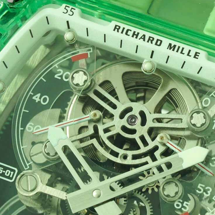 Richard Mille RM 56-01 Tourbillon Green Transparent Superior Replica Affordable 494