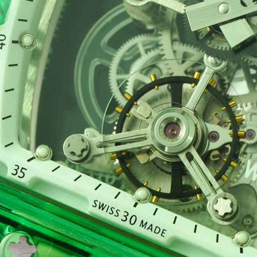 Richard Mille RM 56-01 Tourbillon Green Transparent Superior Replica Affordable 494