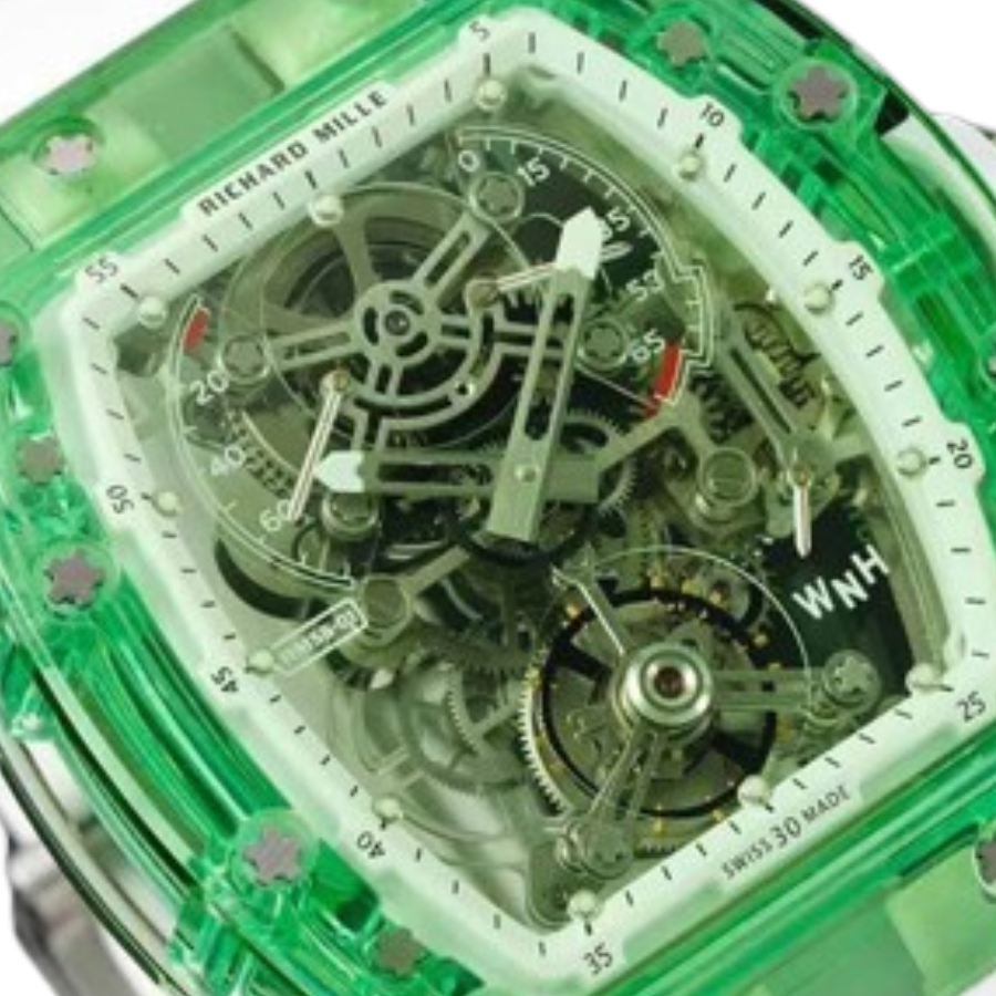 Richard Mille RM 56-01 Tourbillon Green Transparent Superior Replica Affordable 494