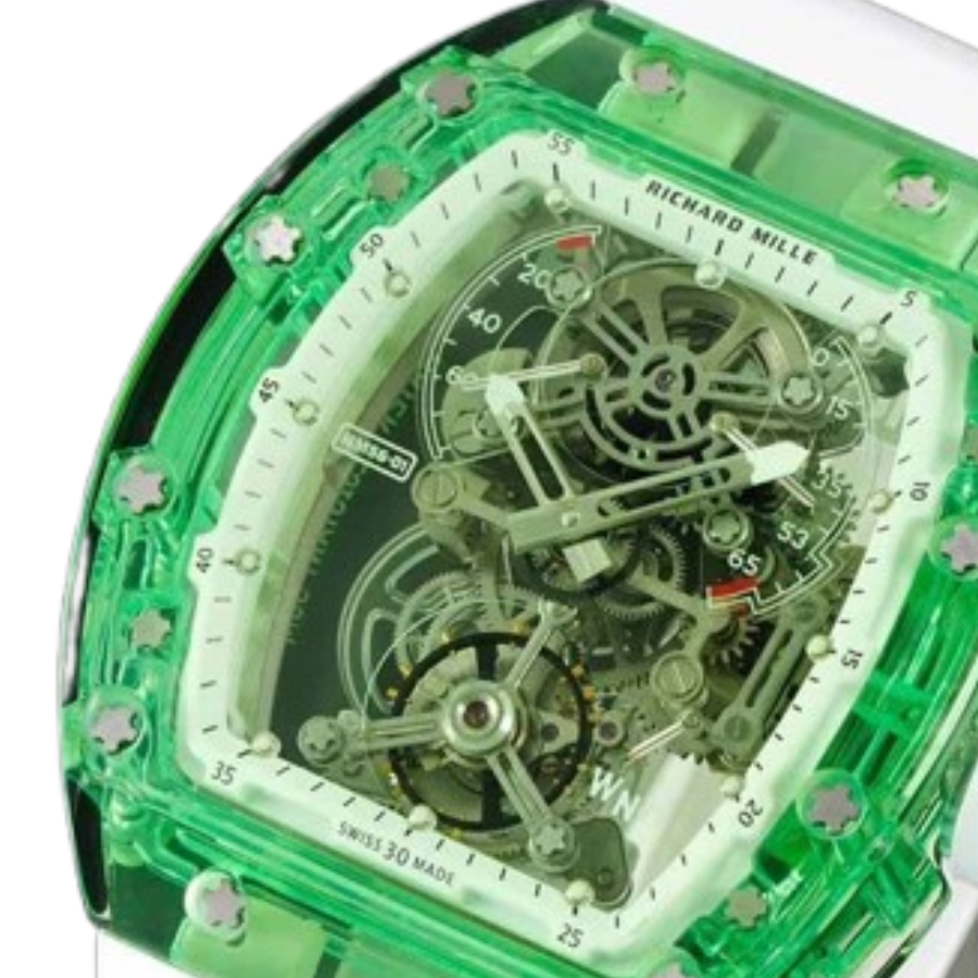 Richard Mille RM 56-01 Tourbillon Green Transparent Superior Replica Affordable 494