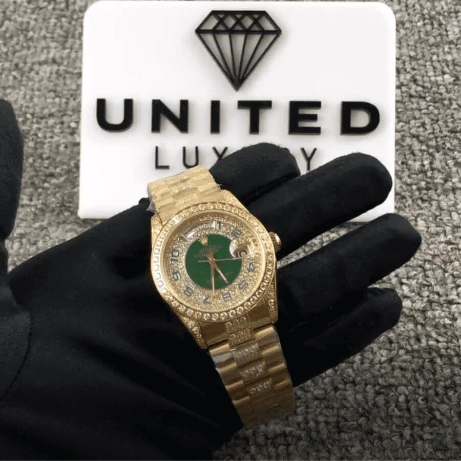 Youthful Rolex Day-Date 118348 “Iced Out” Deluxe Clone 1: 1077