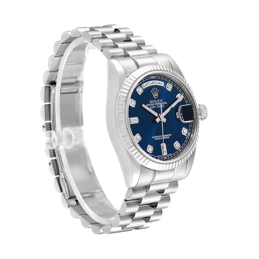 SoftTouch Rolex Day-Date 128239 “Blue Diamond Dial” High Fidelity Replica 706