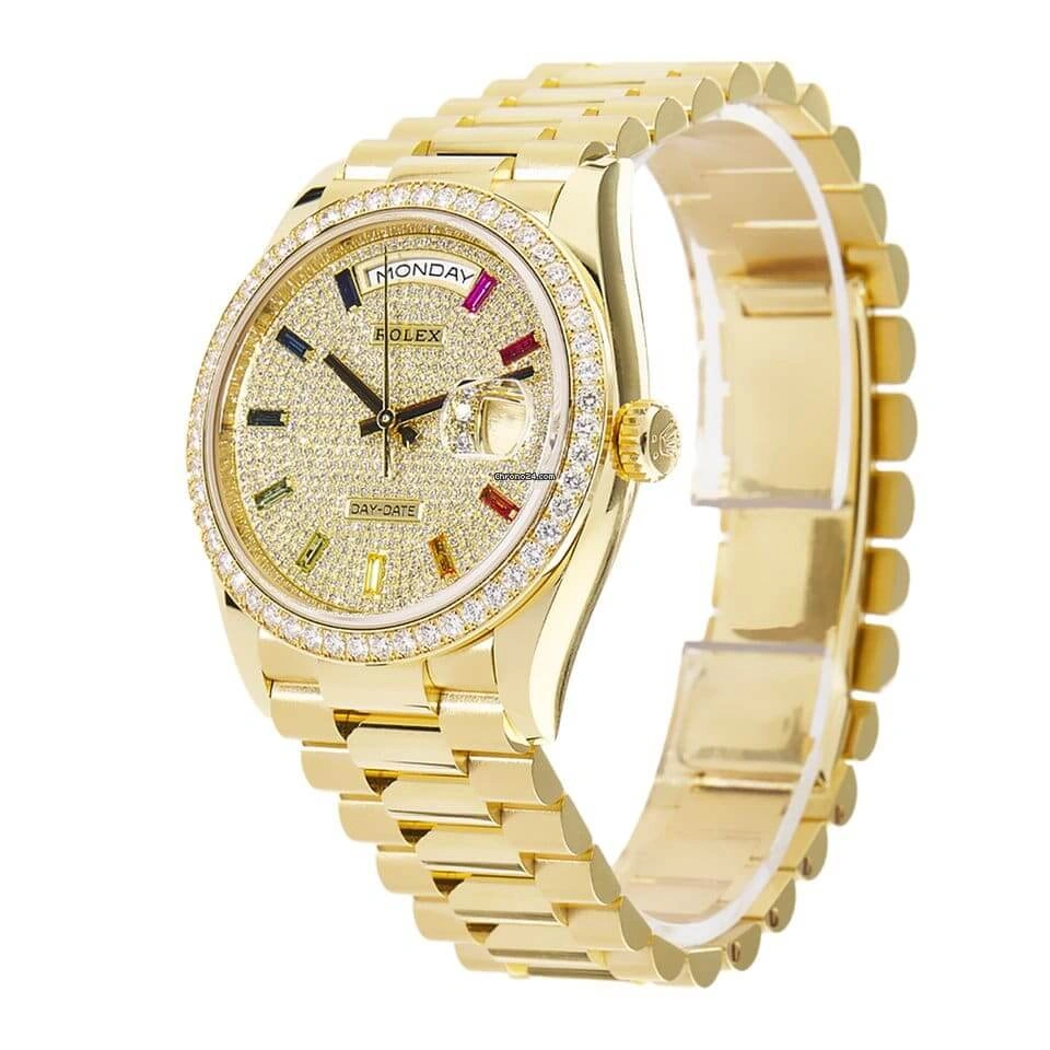 EasyMatch Rolex Day-Date 128348RBR “Pave Diamond Dial” Perfect Duplicate Edition 709