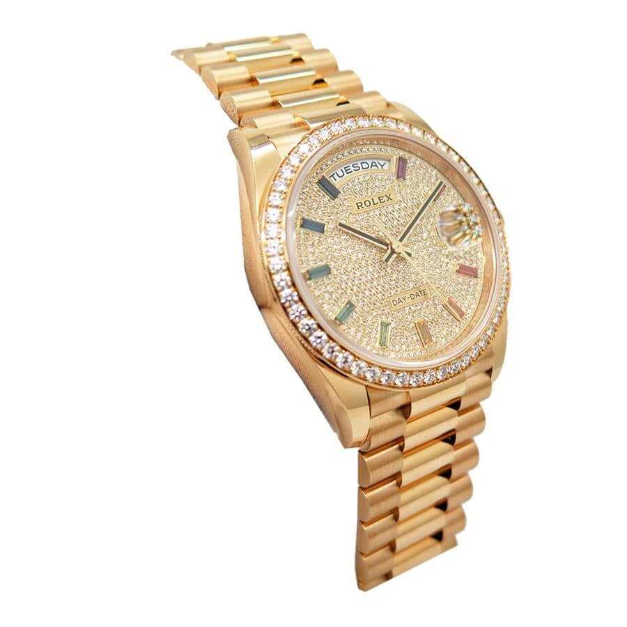 EasyMatch Rolex Day-Date 128348RBR “Pave Diamond Dial” Perfect Duplicate Edition 709