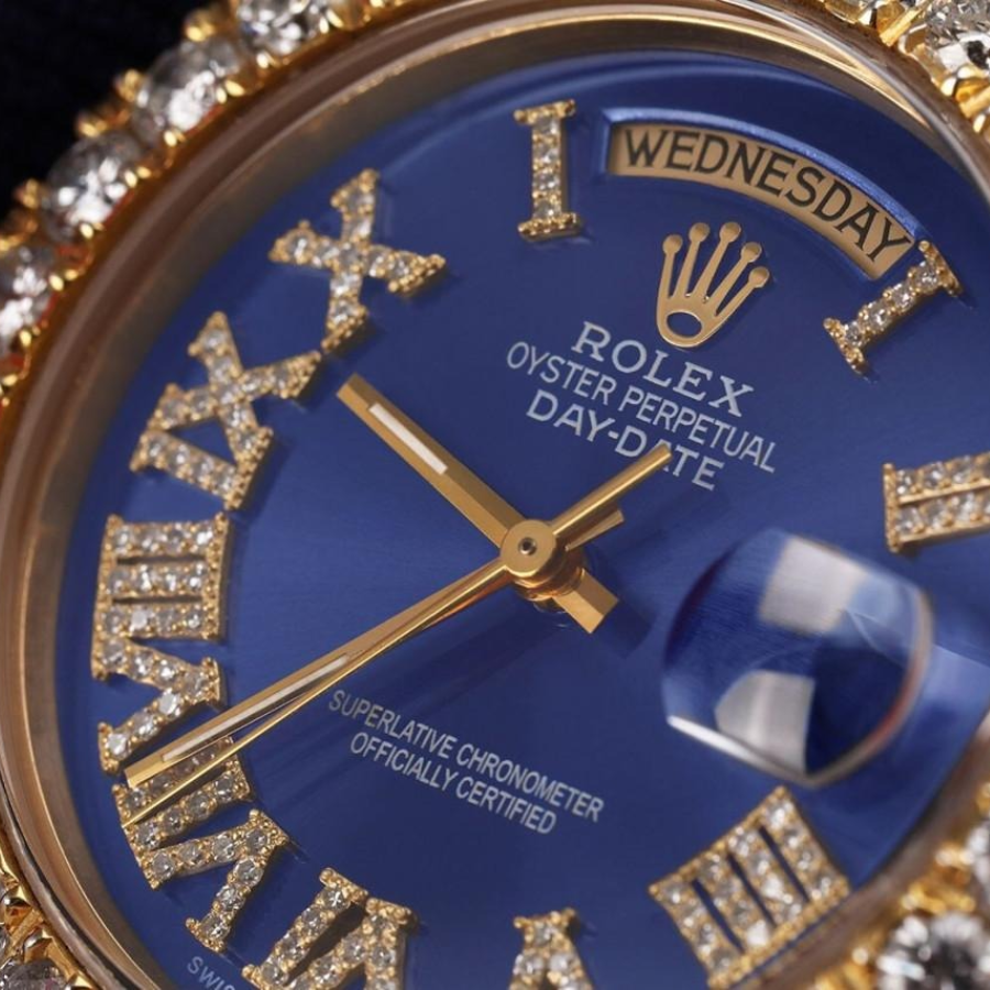 EasyCare Rolex Day-Date 18038 “Iced Out” High Fidelity Replica 1080