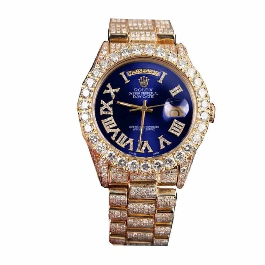 EasyCare Rolex Day-Date 18038 “Iced Out” High Fidelity Replica 1080