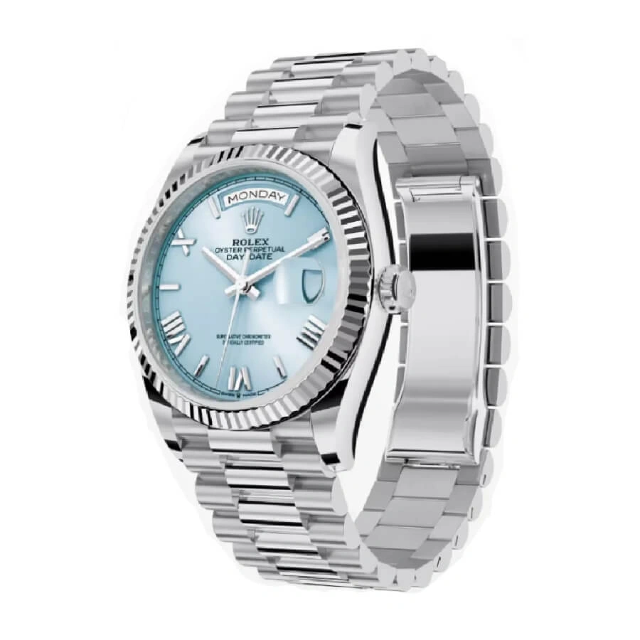 Lightweight Rolex Day-Date 228236 “Ice Blue Grooved” Super Clone Quality 731