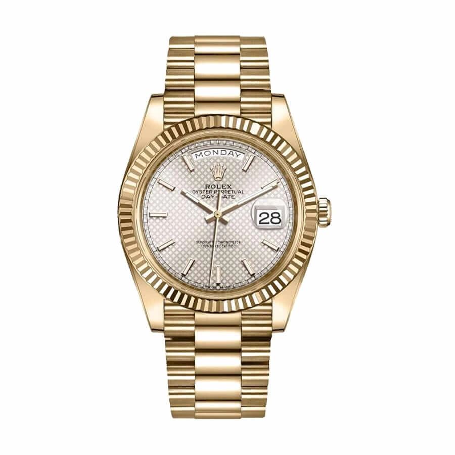 Reliable Rolex Day-Date 228238-0004 “Diagonal Silver”  Duplicate 738