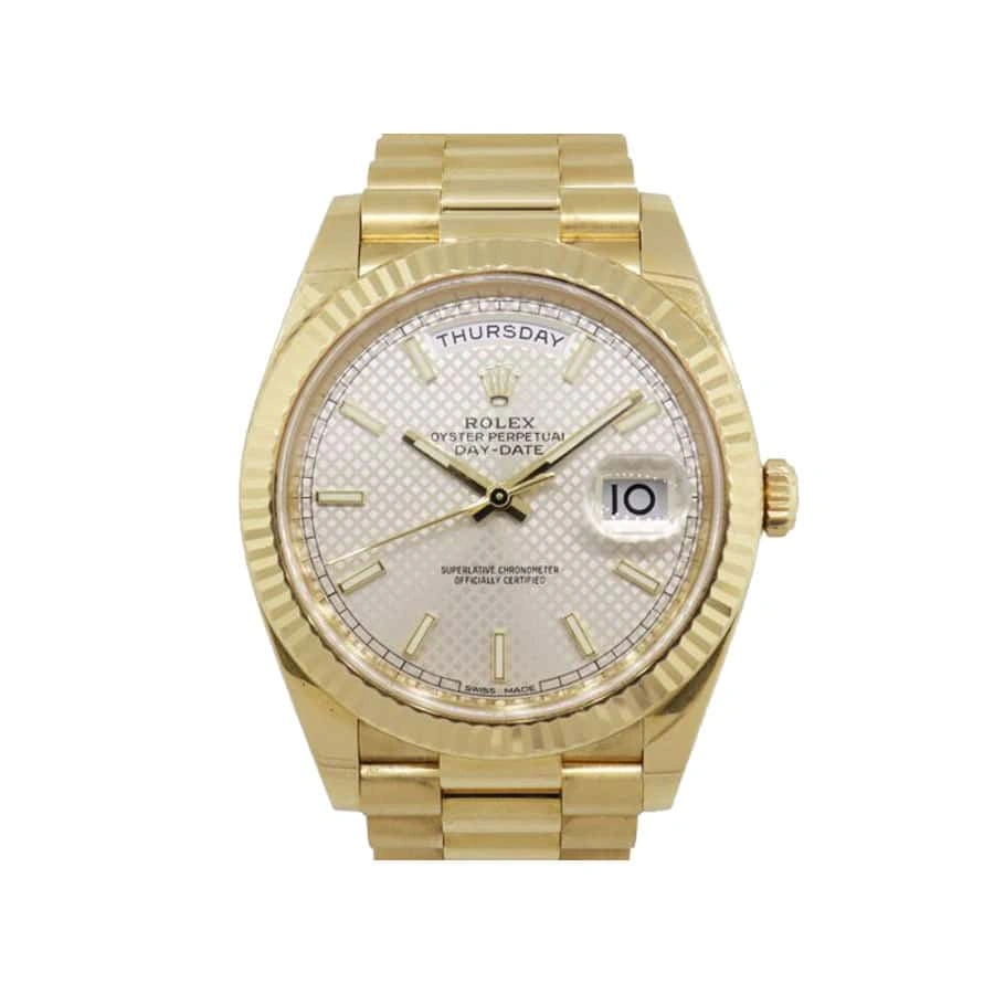 Reliable Rolex Day-Date 228238-0004 “Diagonal Silver”  Duplicate 738