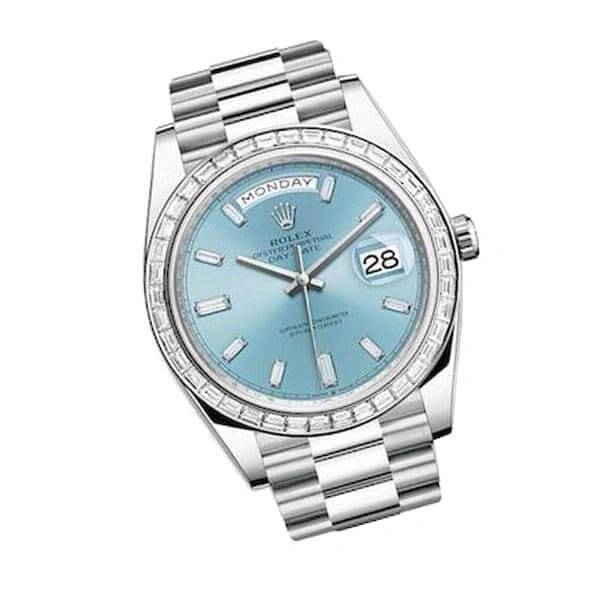 Fashionable Rolex Day-Date 228396TBR “Ice Blue Baguette” Pro Clone 1: 1089